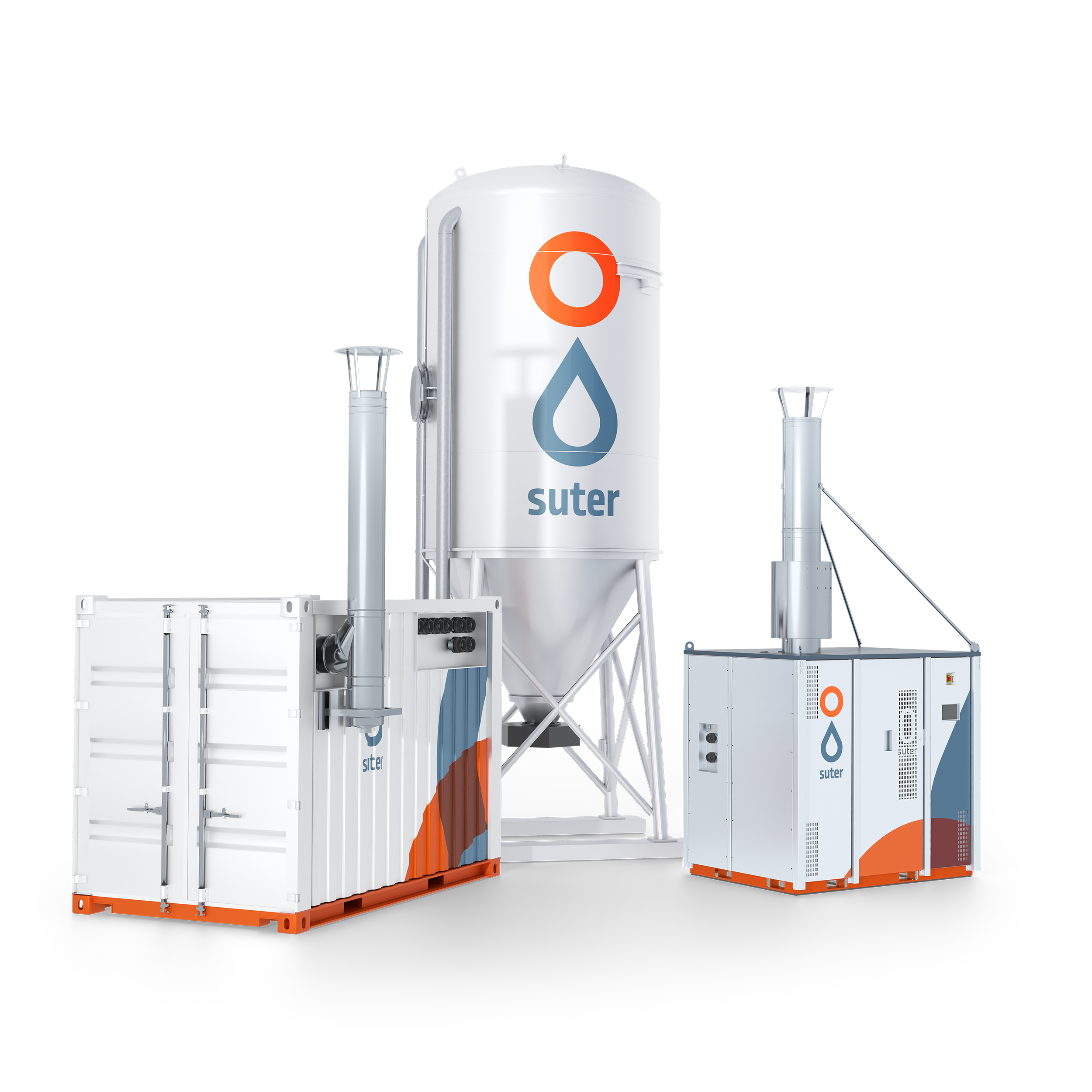 Mobile Pellet-Heizungen und Silo der Suter Gruppe